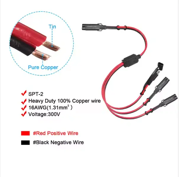 1 to 3 SAE Splitter Cable