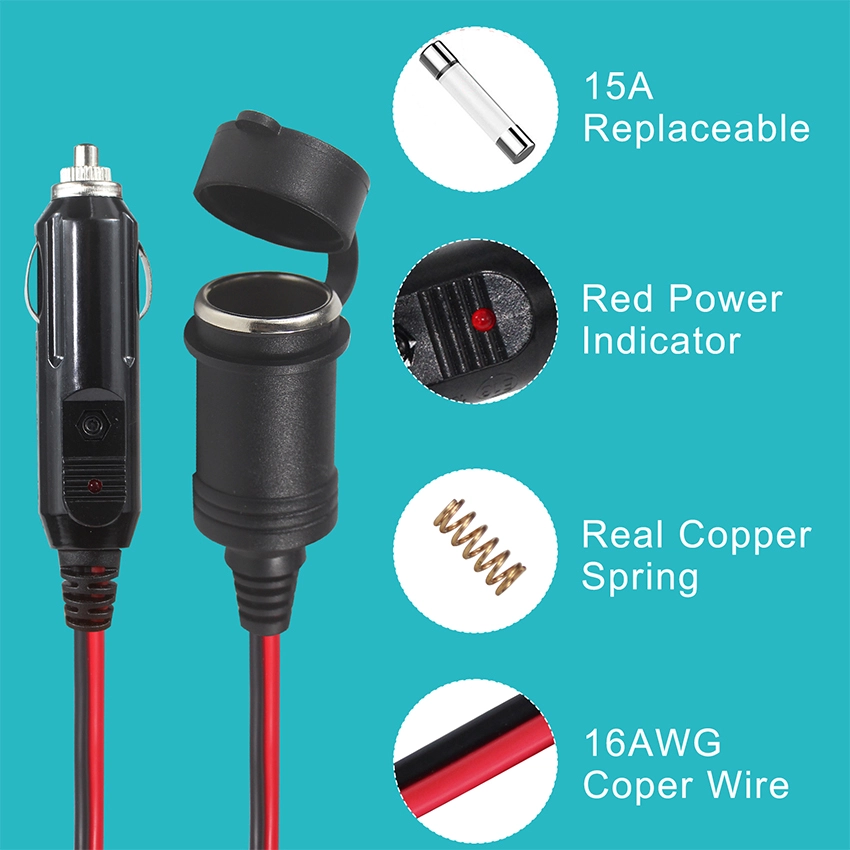 3-Way Cigarette Lighter Socket Splitter