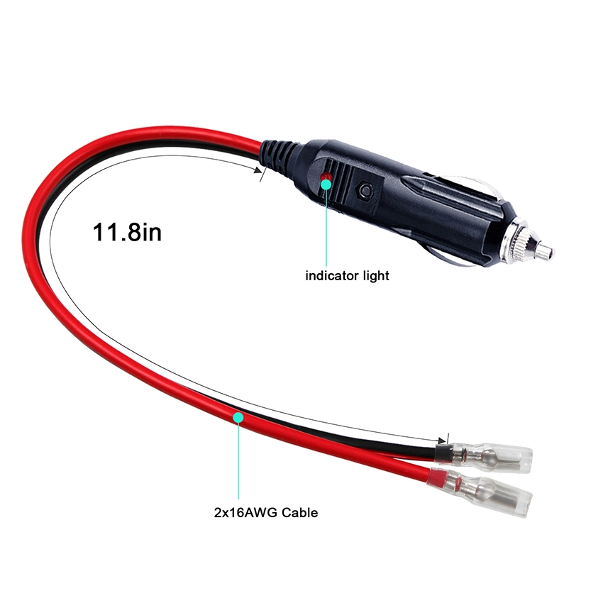 Cigarette Lighter Plug to Spade Terminals Cigarette Lighter Plug to Spade Terminals