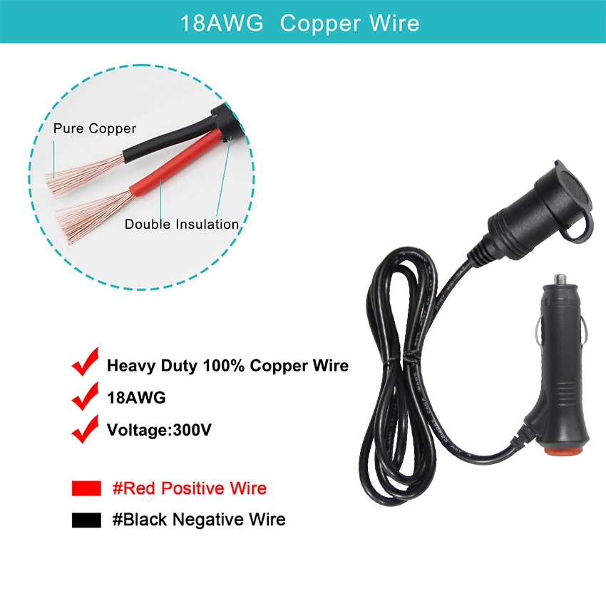 12v cigarette lighter power adapter