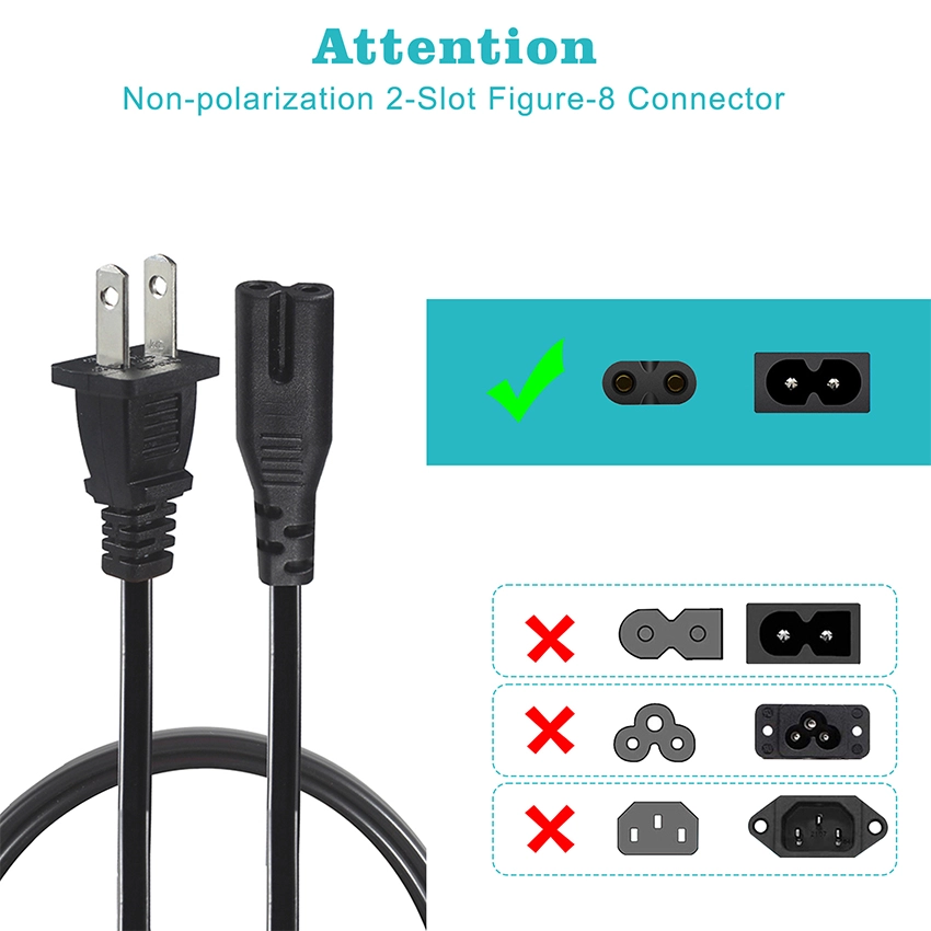usa nema 1-15p to iec c7 power cord usa nema 1-15p to iec c7 power cord