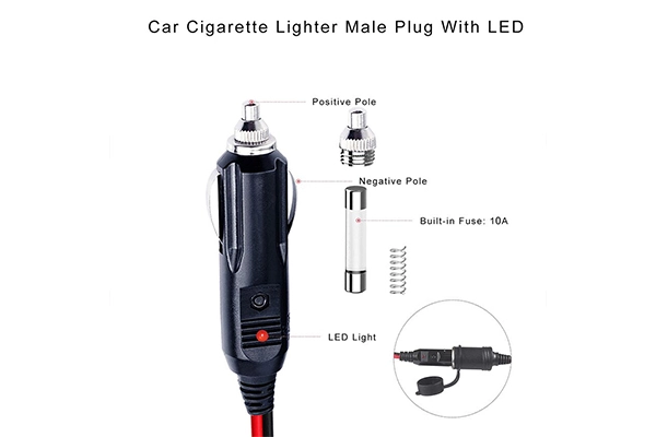 cigarette lighter with alligator clips