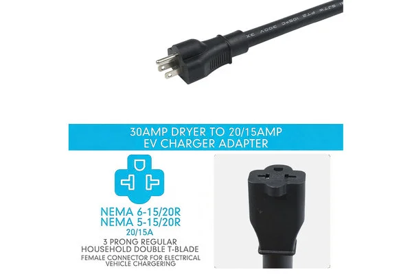 NEMA 5-15P to 5-15R/5-20R/6-15R/6-20R Power Adapter Cord