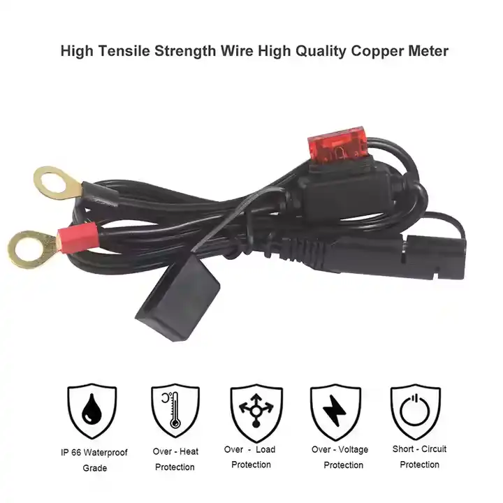 SAE to O ring terminal with fuse SAE to O ring terminal with fuse