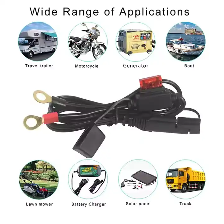 SAE to O ring terminal with fuse SAE to O ring terminal with fuse