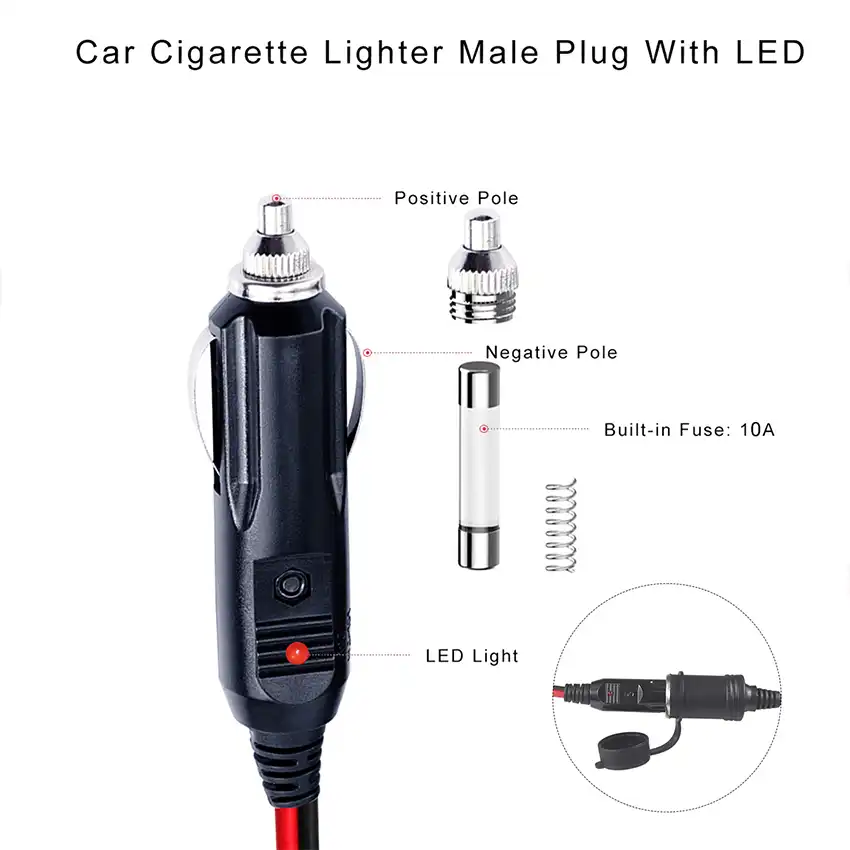 cigarette lighter male plug