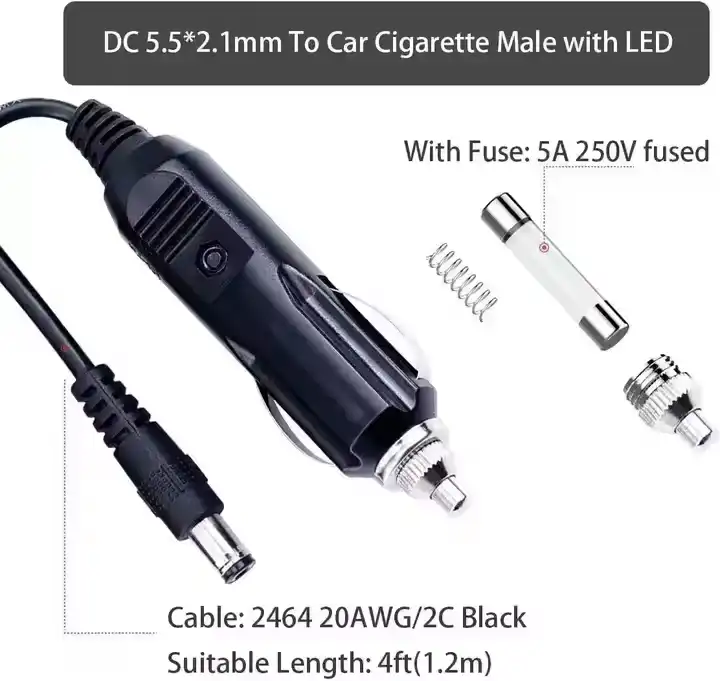 cigarette lighter male plug