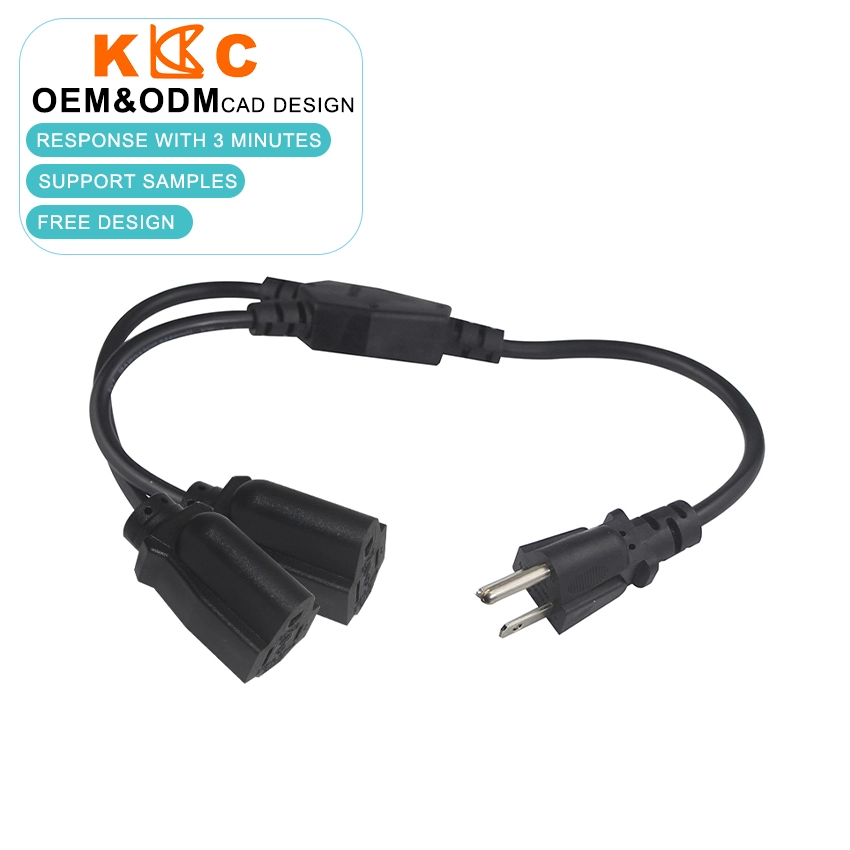1 in 2 NEMA1-15P to NEMA5-15R extension cord 1 in 2 NEMA1-15P to NEMA5-15R extension cord