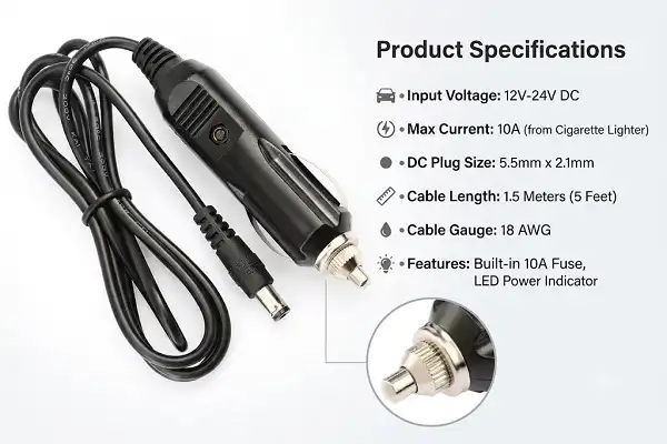 12v cigarette lighter socket adapter