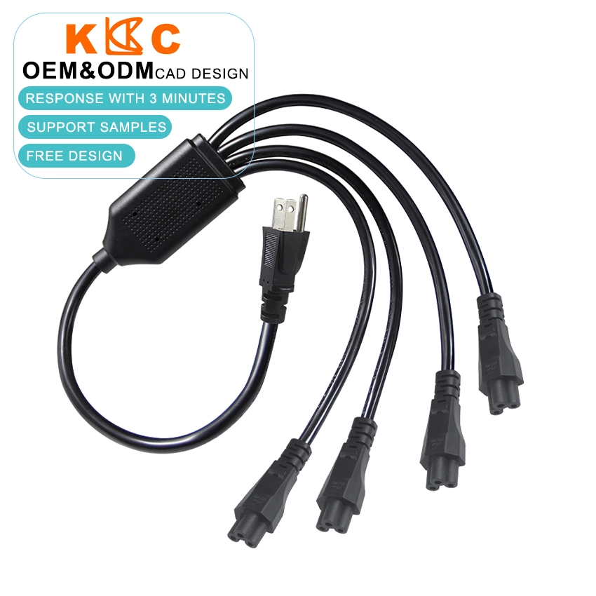 1-to-4 NEMA 5-15P to IEC C5 Power Splitter Cord 1-to-4 NEMA 5-15P to IEC C5 Power Splitter Cord