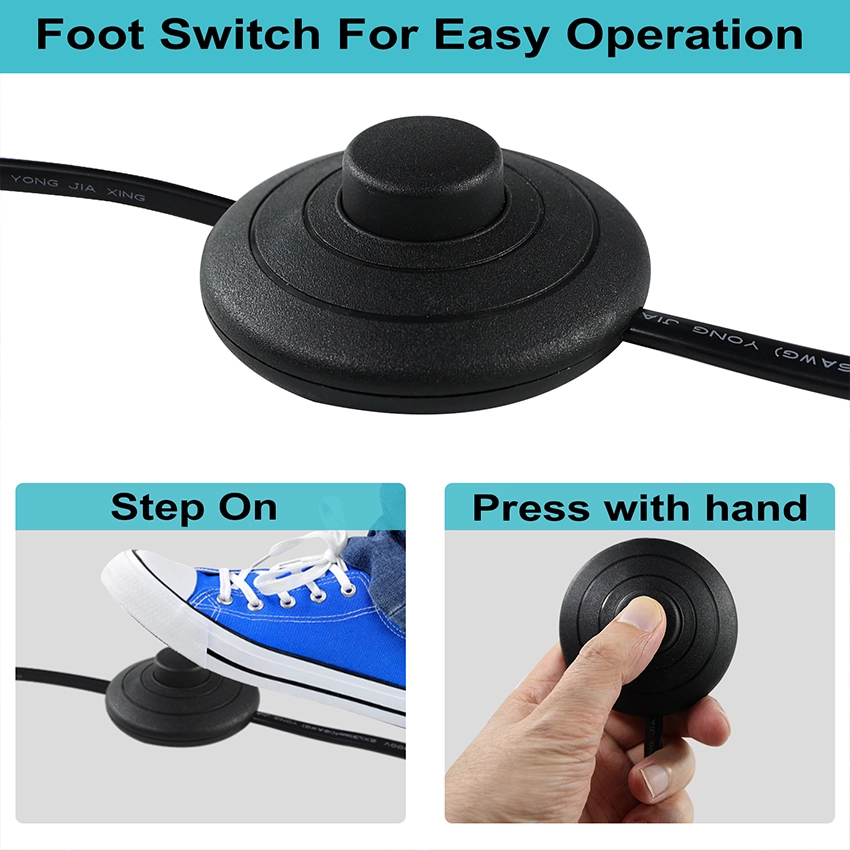 NEMA 1-15P to 1-15R Extension Cord with Foot Switch