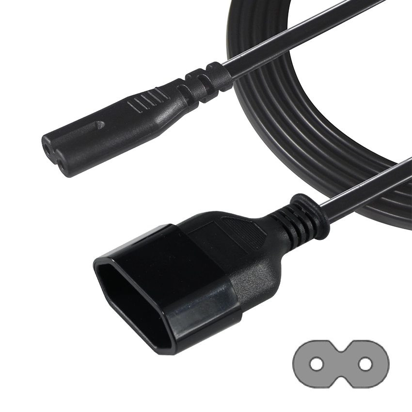 Euro female socket power cord