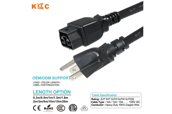 NEMA 5-15P to Saf-D-Grid Power Cord NEMA 5-15P to Saf-D-Grid Power Cord