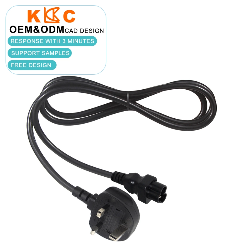 BS 1363 plug to IEC C5 female connector for an IEC C6 appliance inlet BS 1363 plug to IEC C5 female connector for an IEC C6 appliance inlet