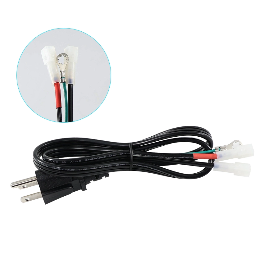 NEMA 5-15P to Crimp Terminals Flat Pigtail Power Cord NEMA 5-15P to Crimp Terminals Flat Pigtail Power Cord