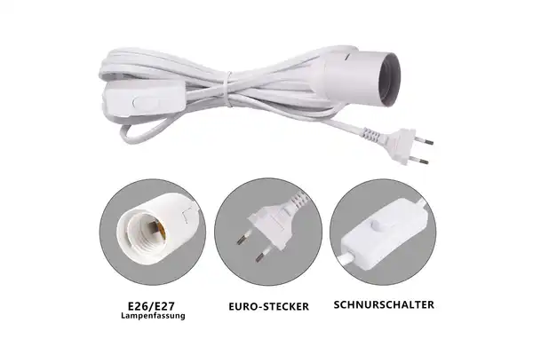 Light Bulb Holder with Cord Enables Flexible Lighting Installation
