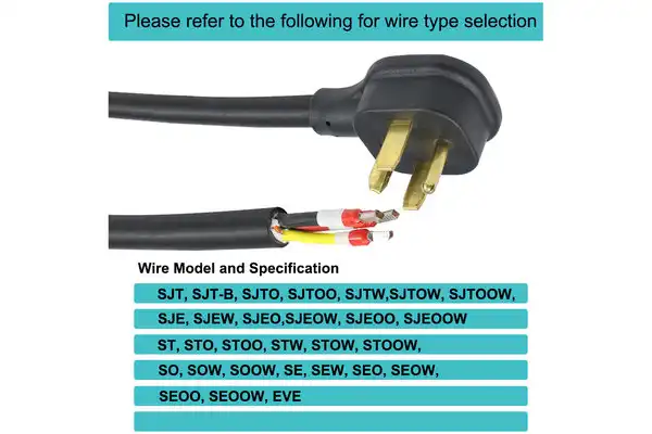 NEMA14-30P Power Cord Bare Wire Guide for Industrial Equipment Wiring Needs