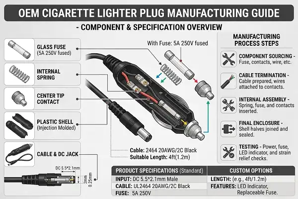 OEM Cigarette Lighter Plug Manufacturing Guide