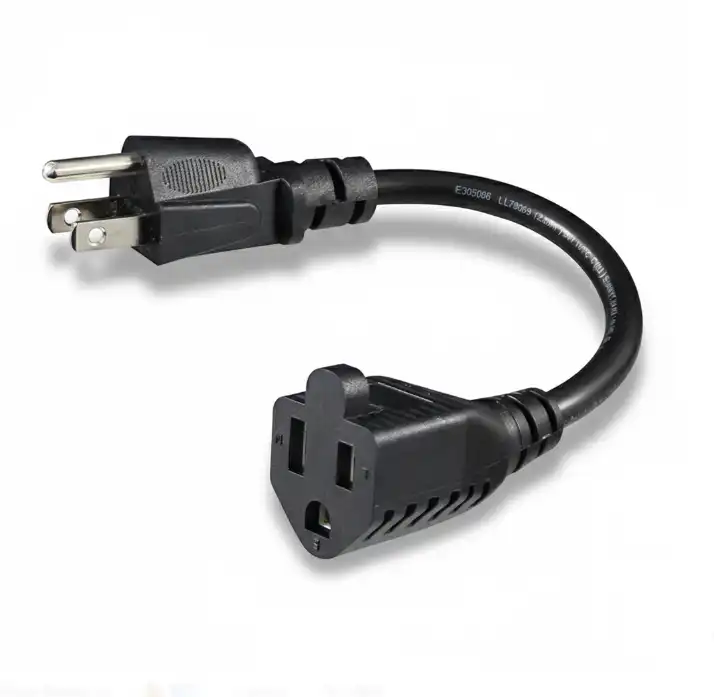 NEMA 5-15P to NEMA 5-15R Power Cord Extension Cable